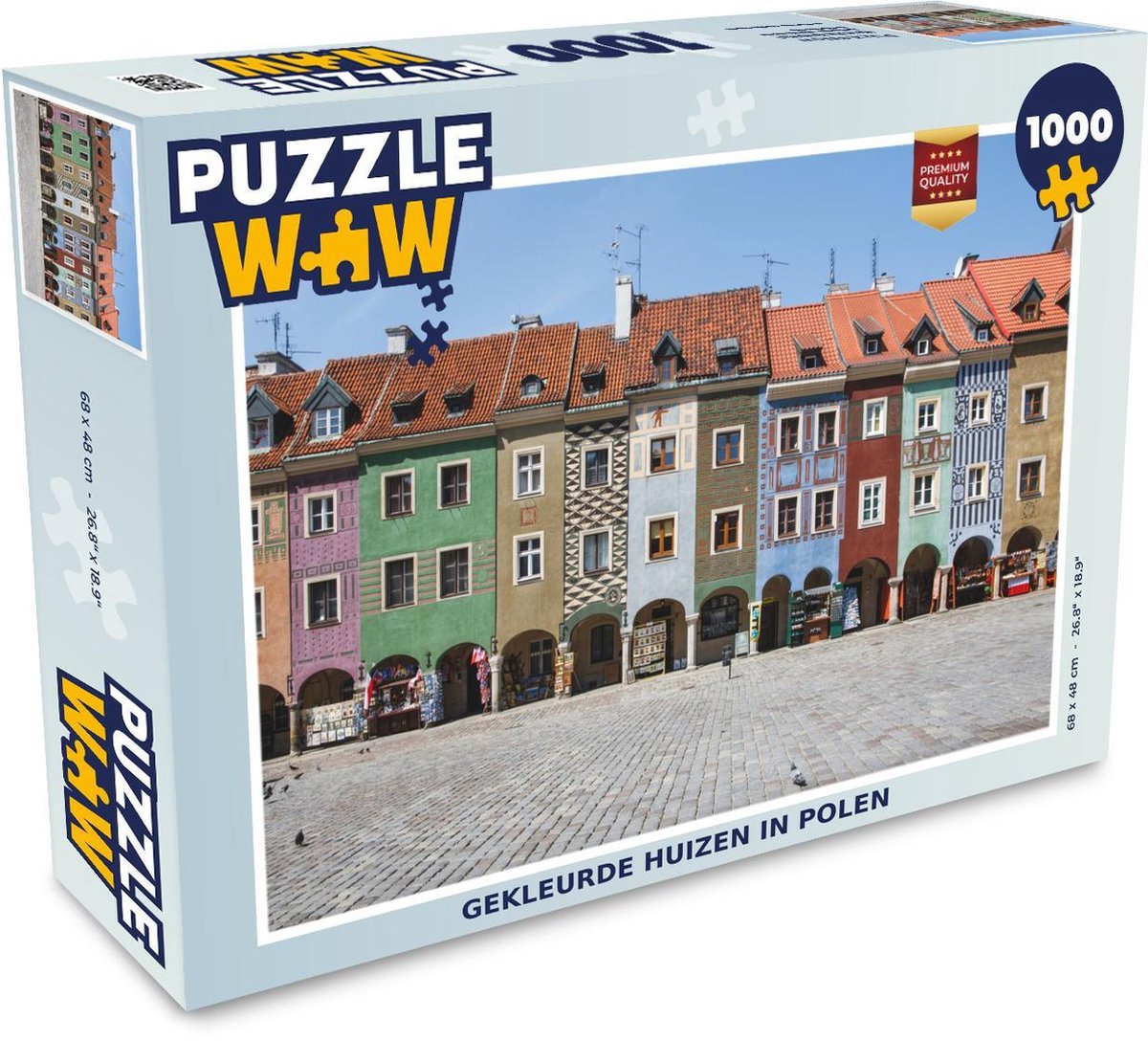 Puzzel 1000 stukjes volwassenen Polen 1000 stukjes - Gekleurde huizen in Polen puzzel 1000 stukjes PuzzleWow heeft +100000 puzzels