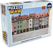 Puzzel 1000 stukjes volwassenen Polen 1000 stukjes - Gekleurde huizen in Polen puzzel 1000 stukjes PuzzleWow heeft +100000 puzzels