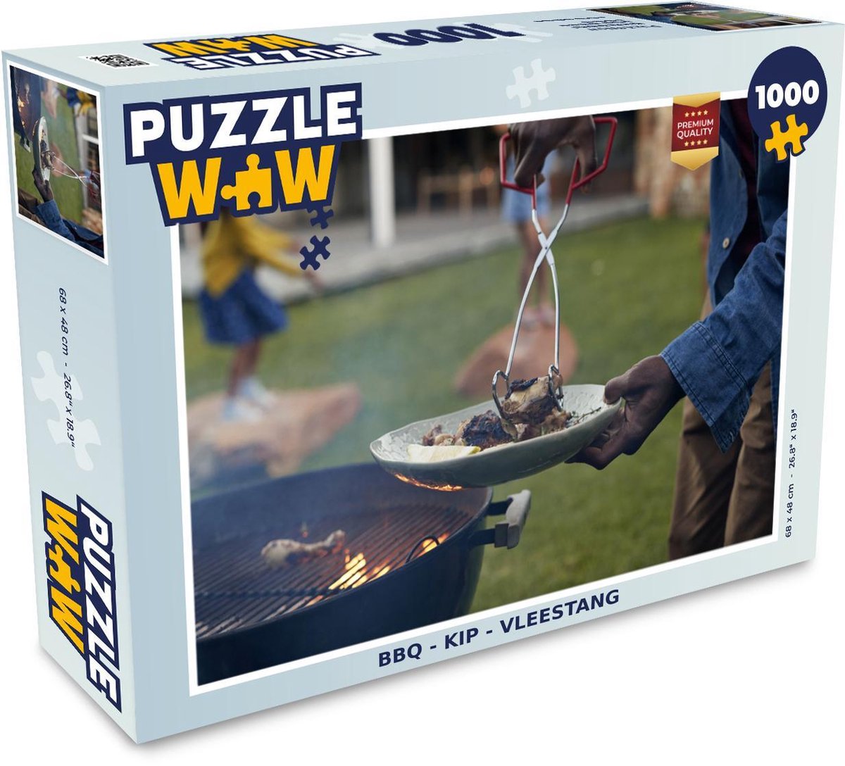 Puzzel - Puzzel 1000 stukjes volwassenen - BBQ - Kip - Vleestang - Legpuzzel