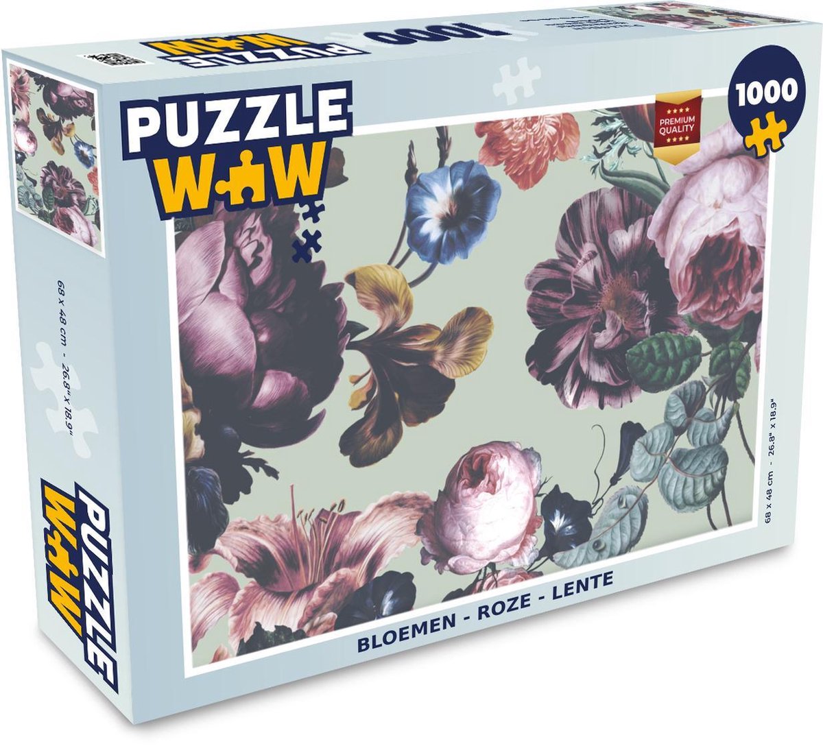 Puzzel - Puzzel 1000 stukjes volwassenen - Bloemen - Roze - Lente - Legpuzzel