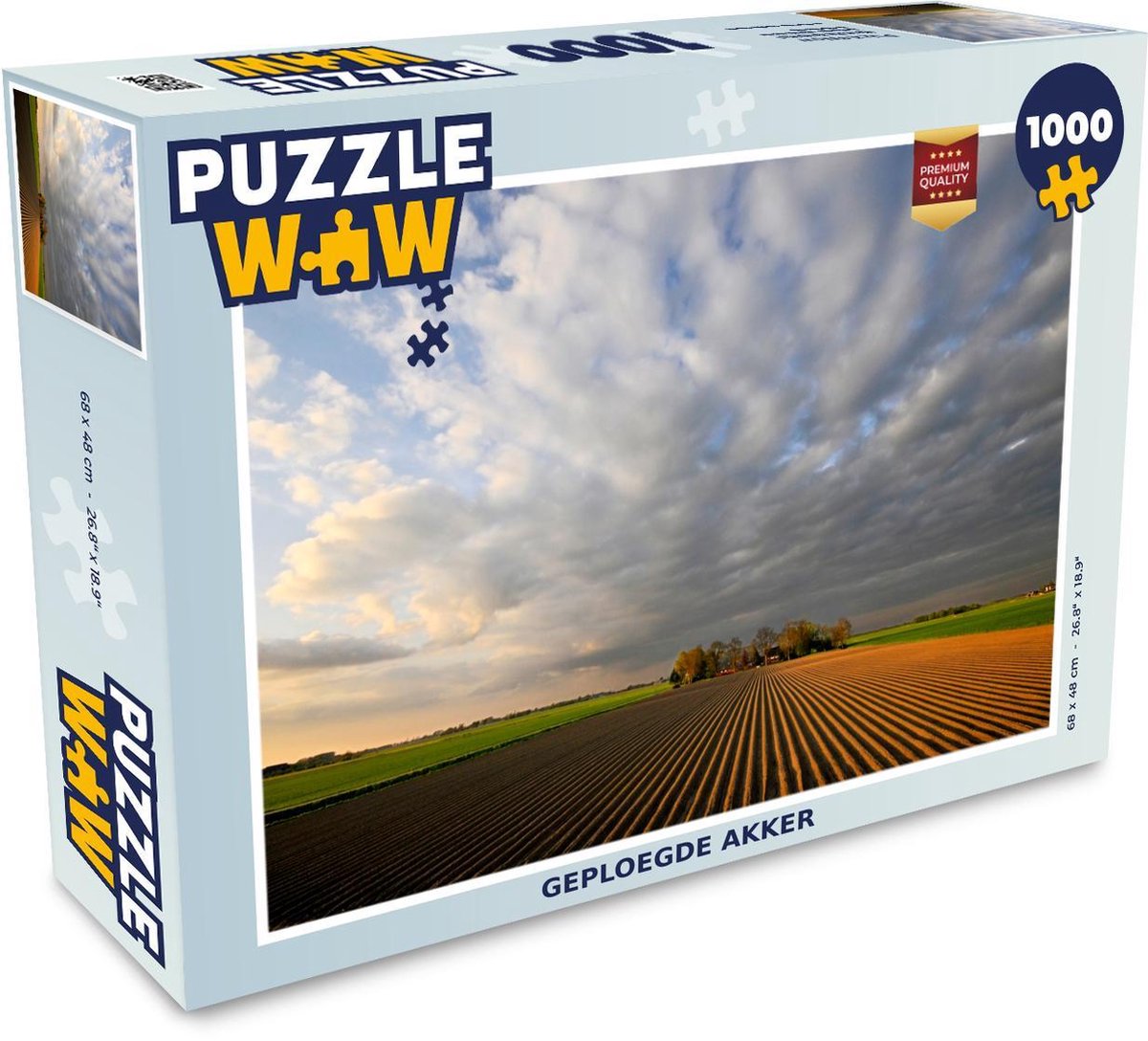 Puzzel 1000 stukjes volwassenen Nederland 1000 stukjes - Geploegde akker  - PuzzleWow heeft +100000 puzzels