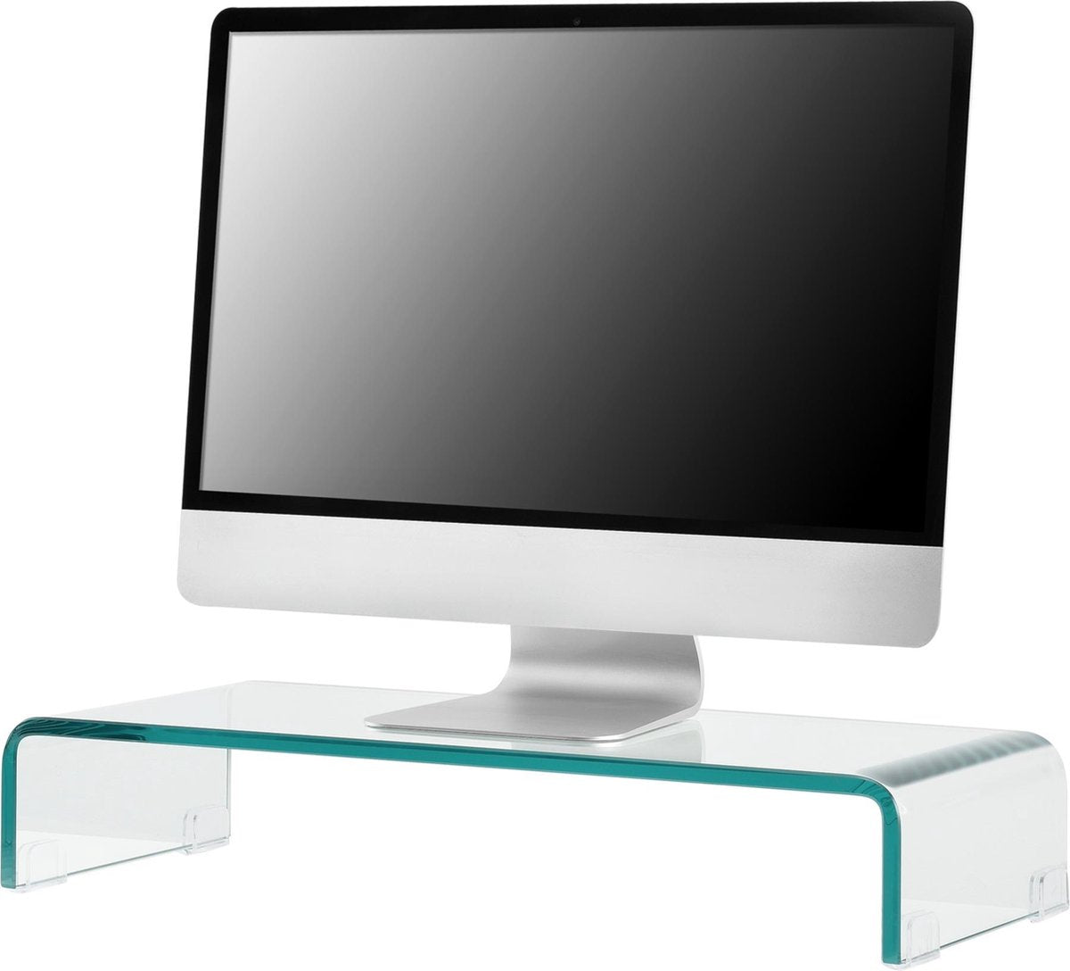 Monitorstandaard verhoger Pretoria glas 40x25x11 cm transparant