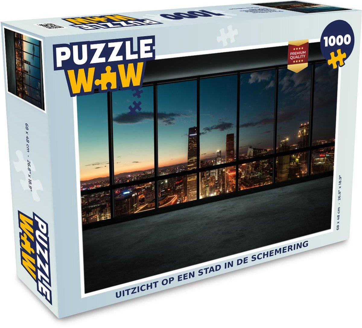 Puzzel 1000 stukjes volwassenen Uitzicht 1000 stukjes - Uitzicht op een stad in de schemering puzzel 1000 stukjes  - PuzzleWow heeft +100000 puzzels