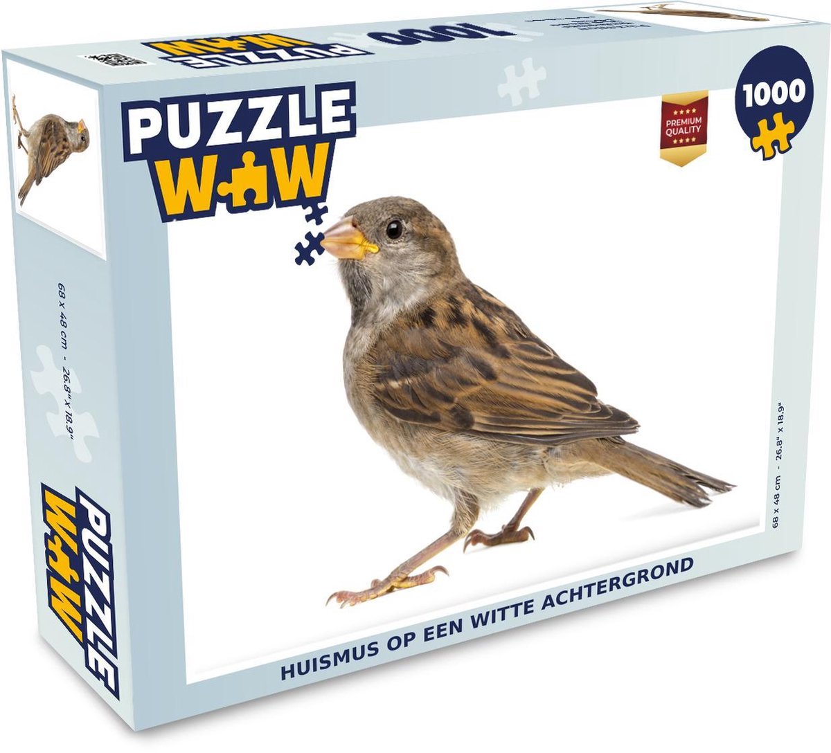 Puzzel 1000 stukjes volwassenen Huismus 1000 stukjes - Huismus op een witte achtergrond  - PuzzleWow heeft +100000 puzzels