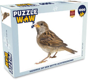 Puzzel 1000 stukjes volwassenen Huismus 1000 stukjes - Huismus op een witte achtergrond  - PuzzleWow heeft +100000 puzzels