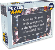 Puzzel - Puzzel 1000 stukjes volwassenen - Bloemen - Quote - Lente - Legpuzzel