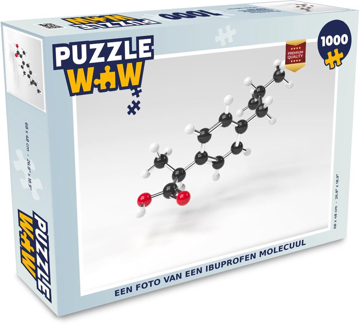 Puzzel 1000 stukjes volwassenen Ibuprofen 1000 stukjes - Een foto van een ibuprofen molecuul  - PuzzleWow heeft +100000 puzzels