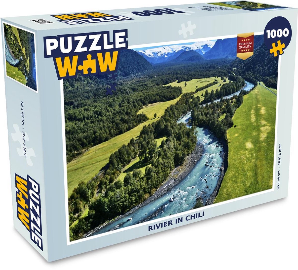 Puzzel 1000 stukjes volwassenen Vogelperspectief Chili 1000 stukjes - Rivier in Chili  - PuzzleWow heeft +100000 puzzels