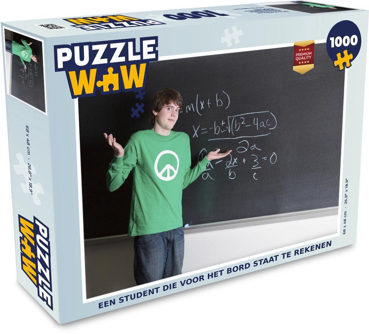 Puzzel 1000 stukjes volwassenen Rekenen 1000 stukjes - Een student die voor het bord staat te rekenen  - PuzzleWow heeft +100000 puzzels