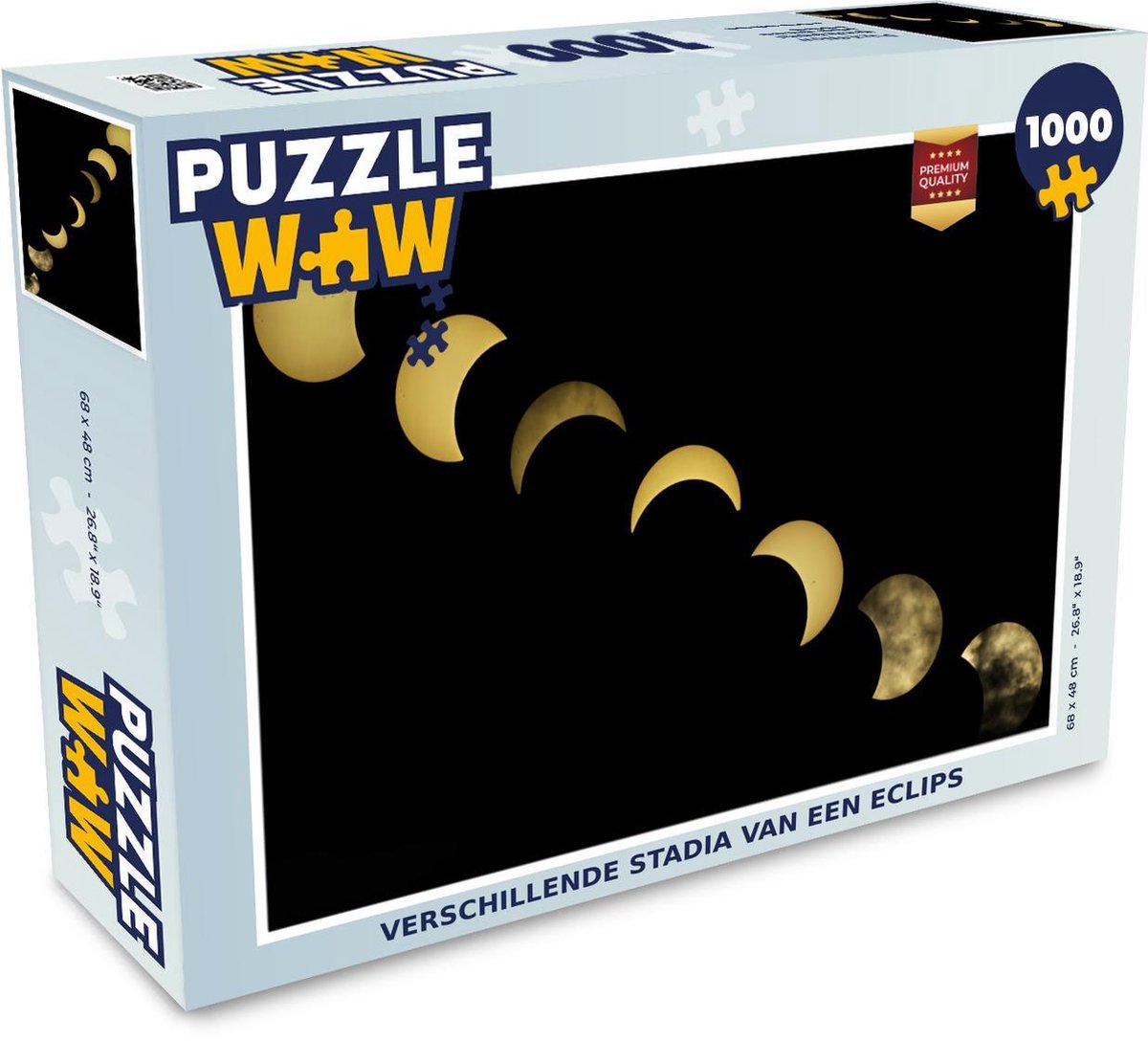 Puzzel 1000 stukjes volwassenen Eclips 1000 stukjes - Verschillende stadia van een eclips  - PuzzleWow heeft +100000 puzzels