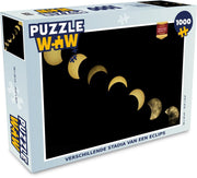 Puzzel 1000 stukjes volwassenen Eclips 1000 stukjes - Verschillende stadia van een eclips  - PuzzleWow heeft +100000 puzzels