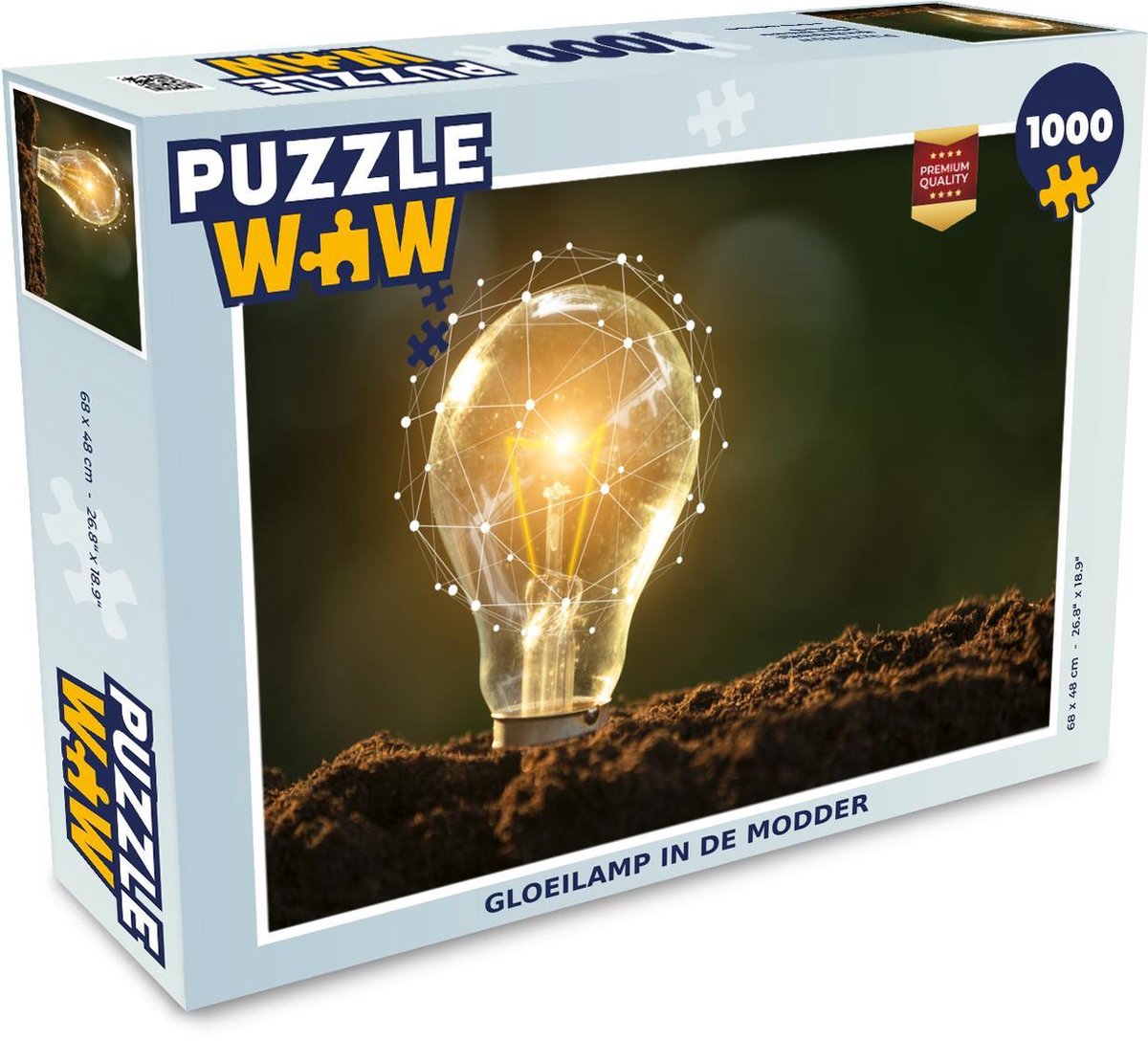 Puzzel 1000 stukjes volwassenen Gloeilampen 1000 stukjes - Gloeilamp in de modder puzzel 1000 stukjes  - PuzzleWow heeft +100000 puzzels