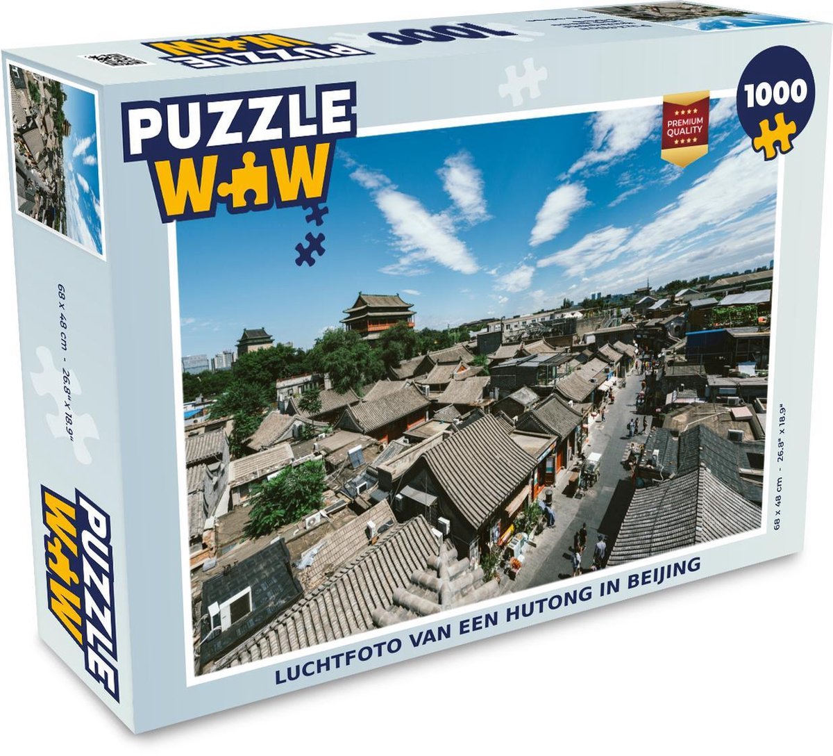Puzzel 1000 stukjes volwassenen Hutong 1000 stukjes - Luchtfoto van een hutong in Beijing  - PuzzleWow heeft +100000 puzzels