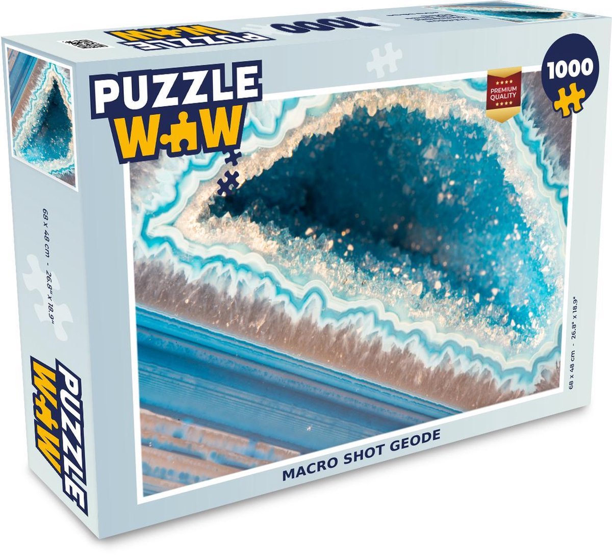 Puzzel 1000 stukjes volwassenen Doorsnede Geode 1000 stukjes - Macro shot geode  - PuzzleWow heeft +100000 puzzels