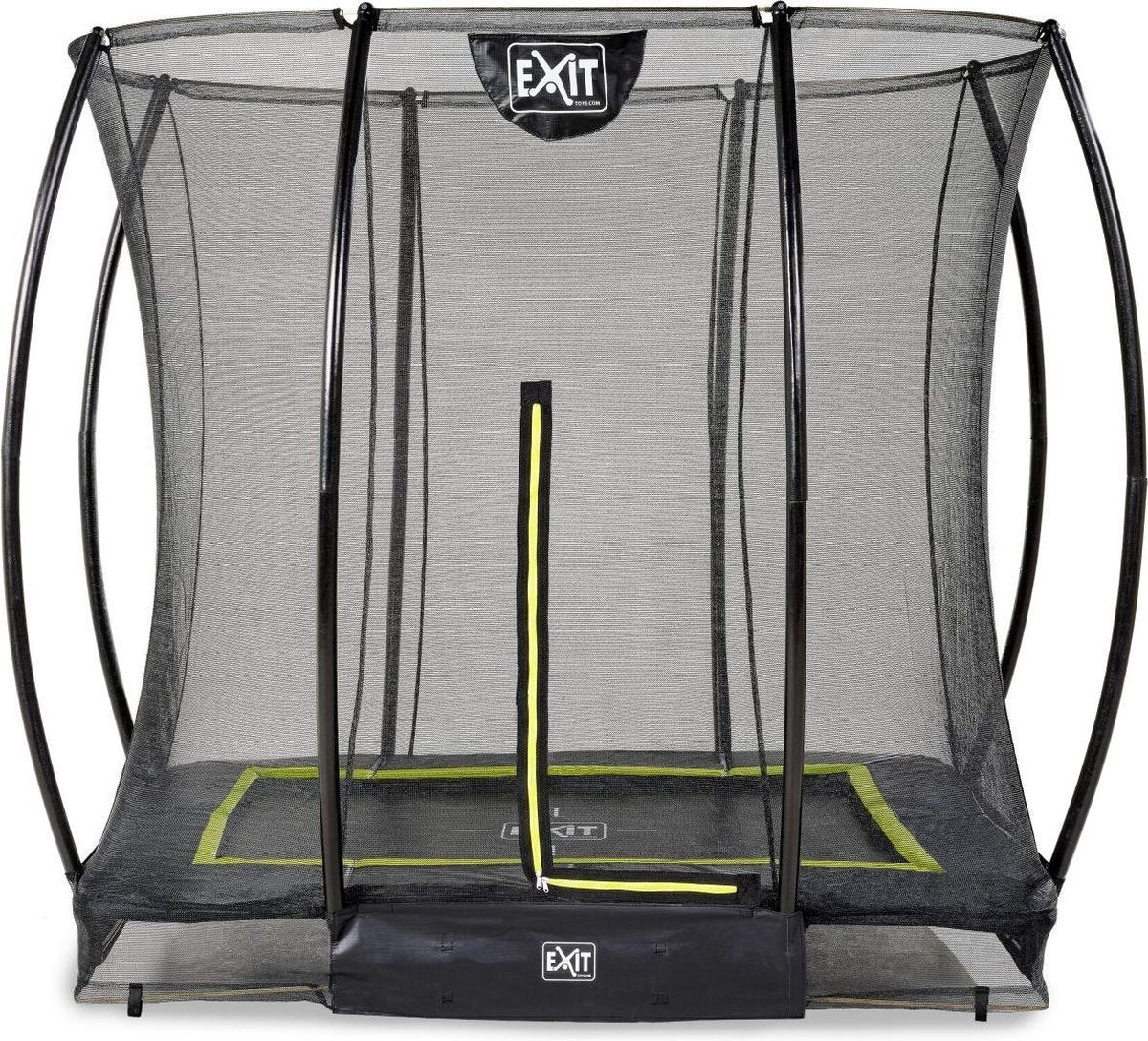 EXIT Silhouette inground trampoline 153x214cm met veiligheidsnet - zwart