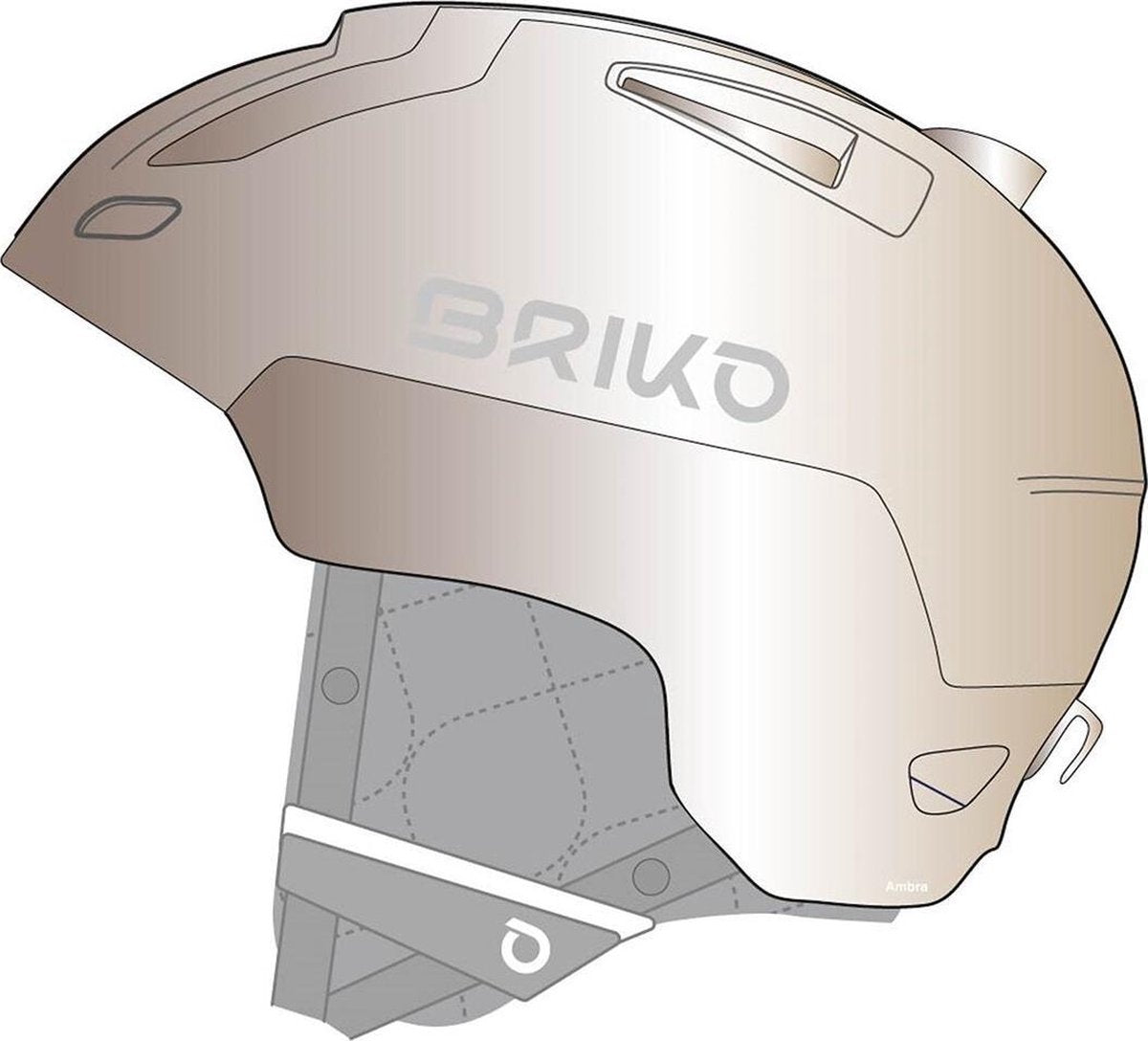 Briko Ambra Ski helmet Shiny Matt Champagne - Maat M/L