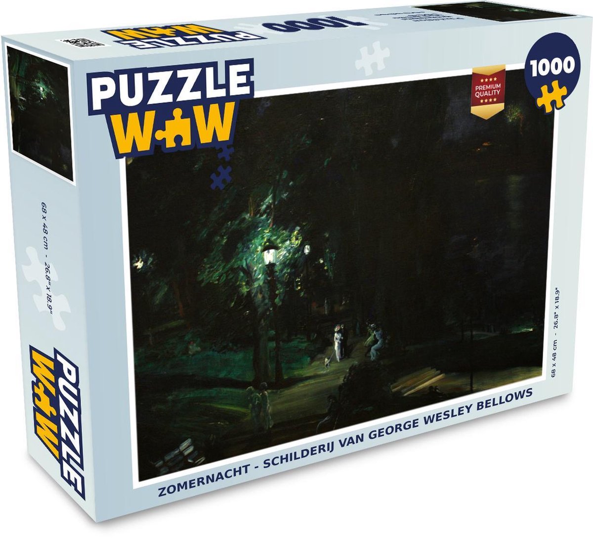 Puzzel 1000 stukjes volwassenen George wesley bellows 1000 stukjes - Zomernacht - Schilderij van George Wesley Bellows puzzel 1000 stukjes  - PuzzleWow heeft +100000 puzzels