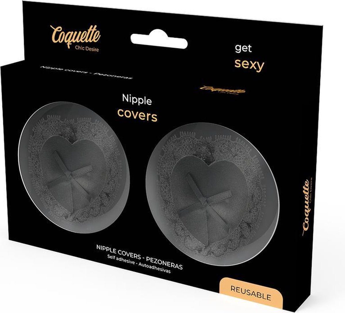 COQUETTE CHIC DESIRE NIPPLE COVERS LACE BLACK