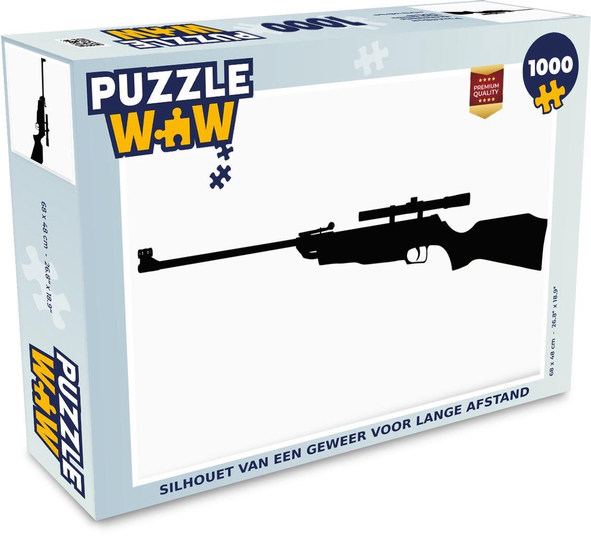 Puzzel 1000 stukjes volwassenen Geweren 1000 stukjes - Silhouet van een geweer voor lange afstand PuzzleWow heeft +100000 puzzels
