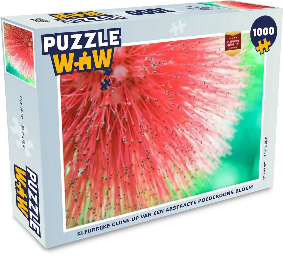 Puzzel 1000 stukjes volwassenen Abstracte Bloemen 1000 stukjes - Kleurrijke close-up van een abstracte poederdons bloem  - PuzzleWow heeft +100000 puzzels