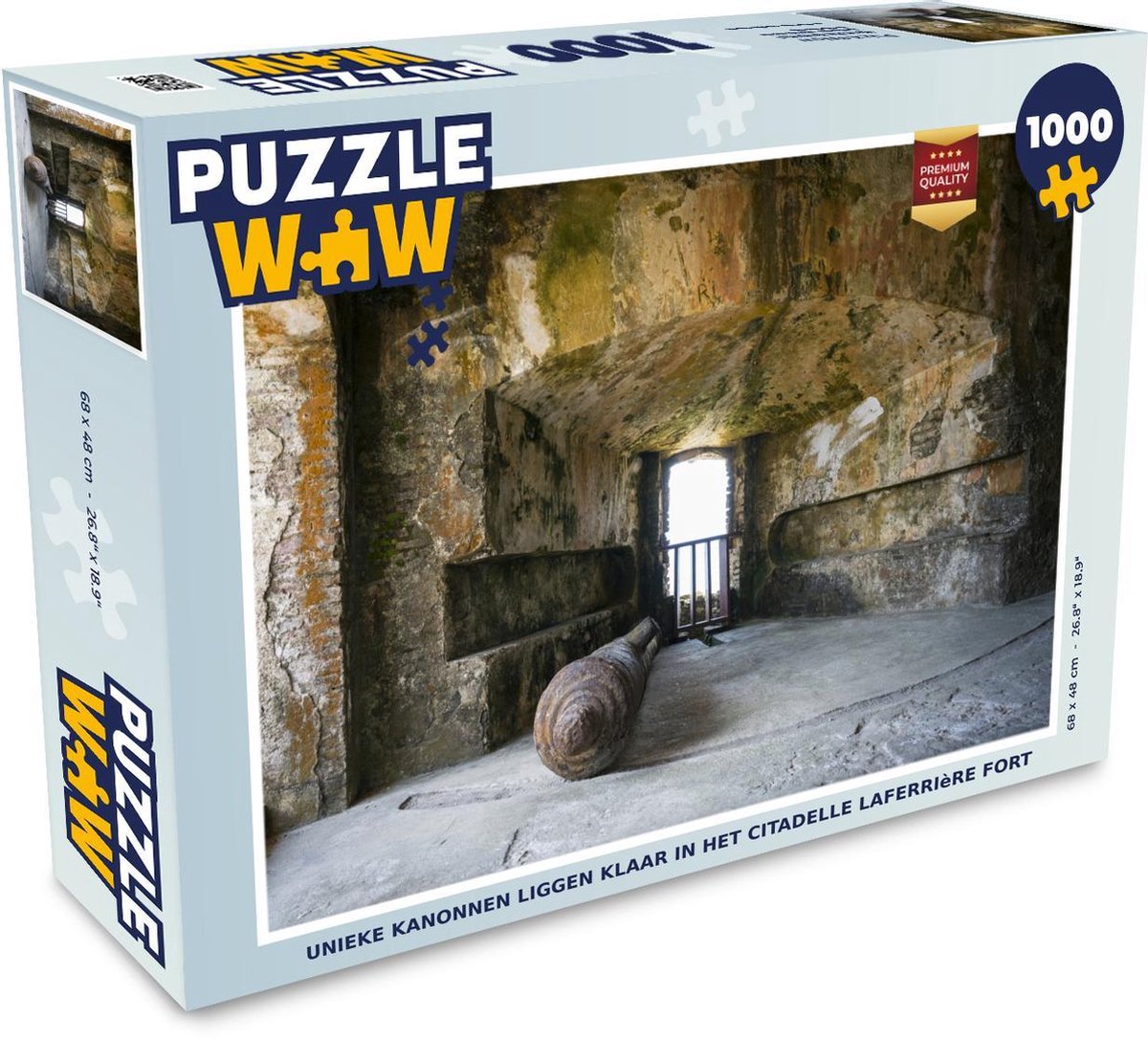 Puzzel 1000 stukjes volwassenen Citadelle Laferrière 1000 stukjes - Unieke kanonnen liggen klaar in het Citadelle Laferrière fort  - PuzzleWow heeft +100000 puzzels