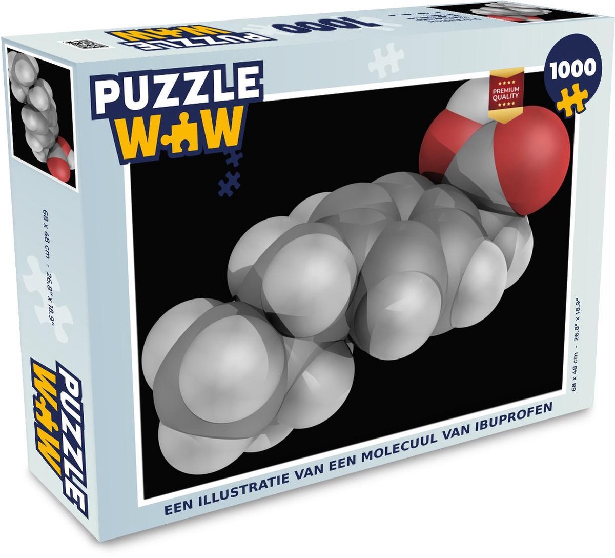 Puzzel 1000 stukjes volwassenen Ibuprofen illustratie 1000 stukjes - Een illustratie van een molecuul van ibuprofen  - PuzzleWow heeft +100000 puzzels