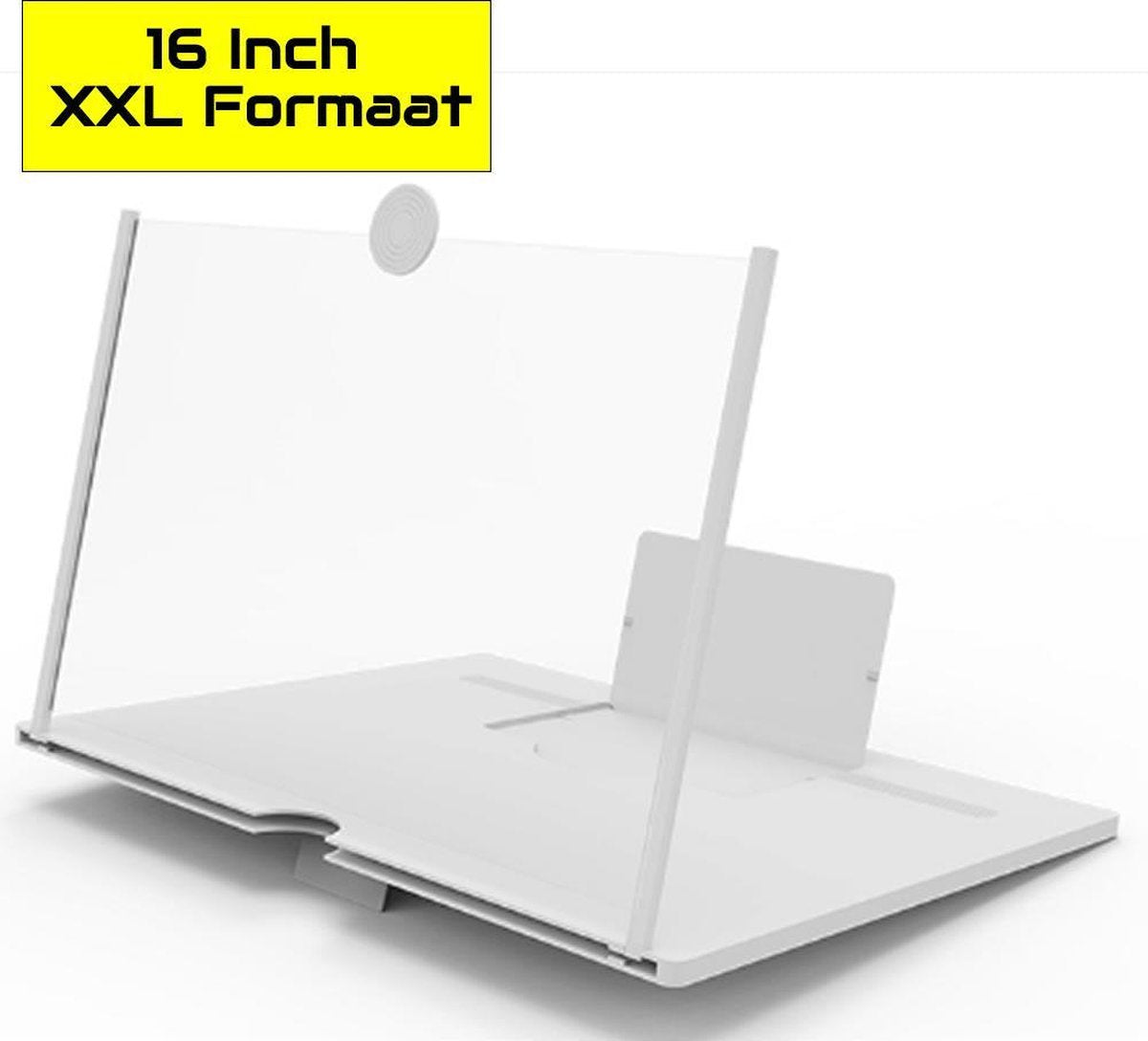 Telefoon Vergrootscherm Wit 3D  16" / 41 CM - XXL !! - Zwart - Telefoon Vergroter - Pojectiescherm Telefoon -Smartphone Vergrootscherm - Smartphone Vergrootglas - Smartphone Magnifier - Personal Cinema