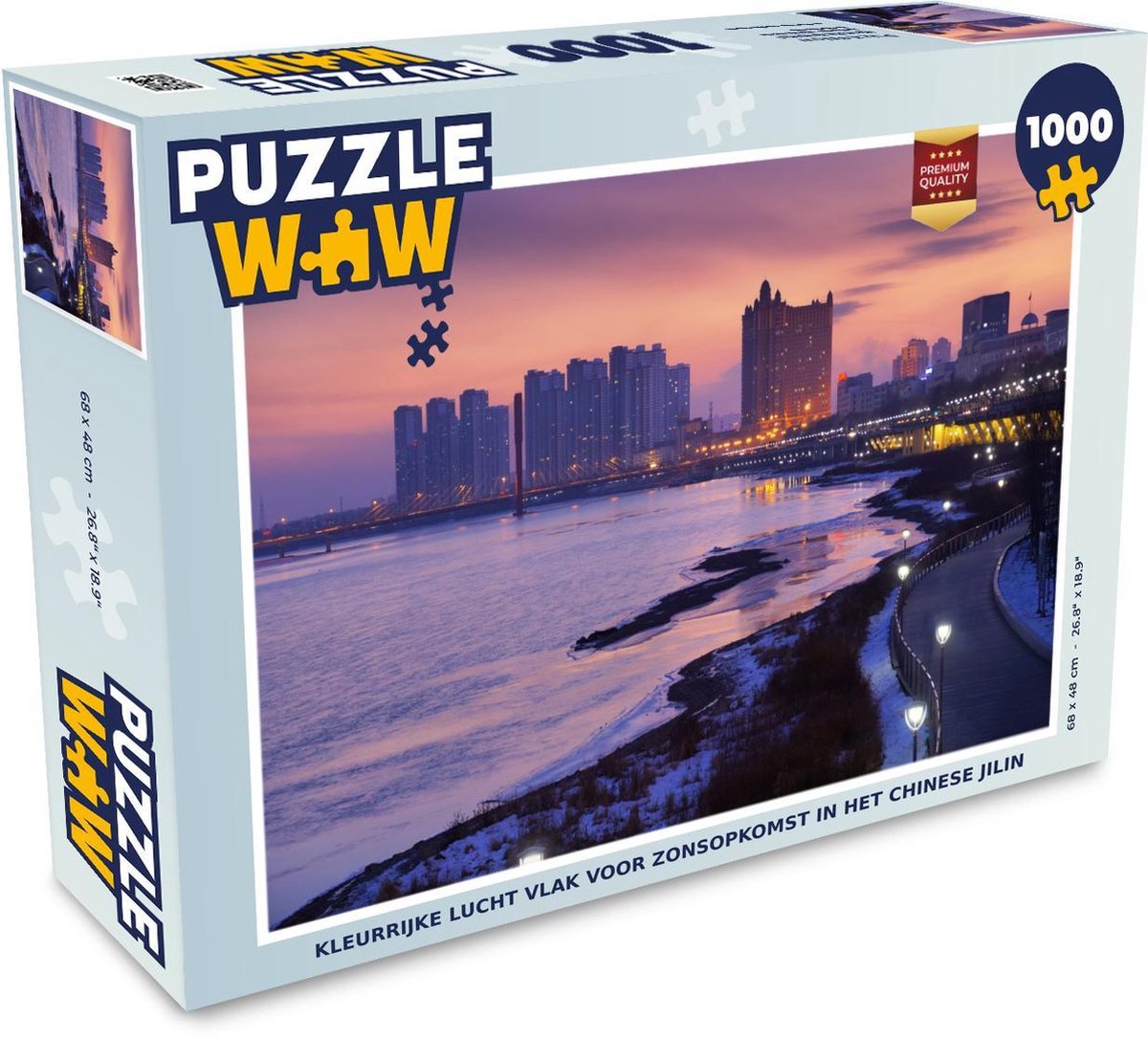 Puzzel 1000 stukjes volwassenen Jilin 1000 stukjes - Kleurrijke lucht vlak voor zonsopkomst in het Chinese Jilin  - PuzzleWow heeft +100000 puzzels