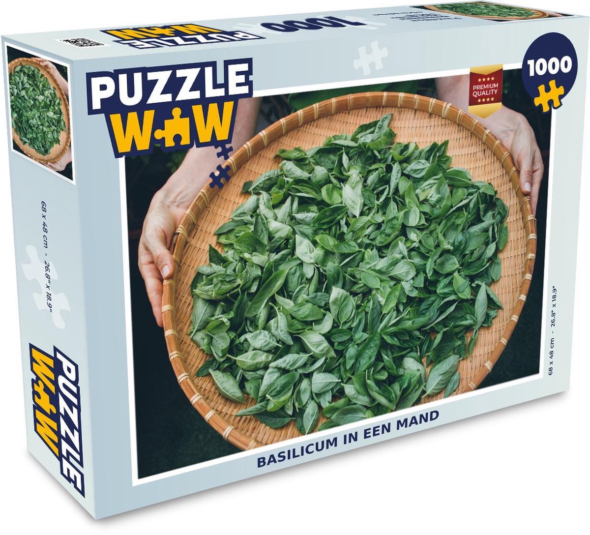 Puzzel - Puzzel 1000 stukjes volwassenen - Basilicum in een mand - Legpuzzel