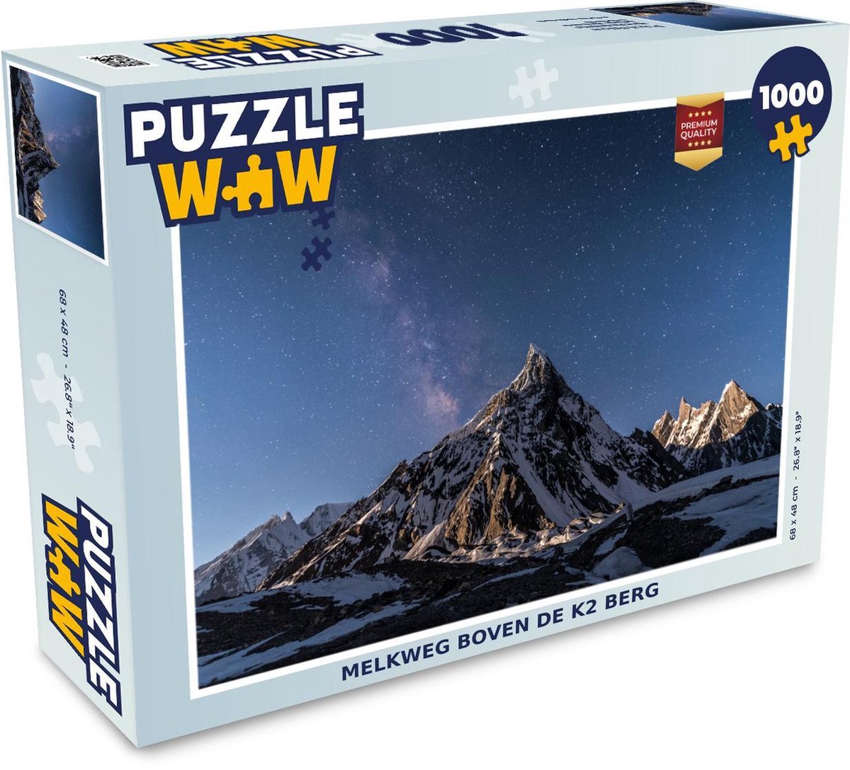 Puzzel 1000 stukjes volwassenen K2 berg 1000 stukjes - Melkweg boven de K2 berg  - PuzzleWow heeft +100000 puzzels