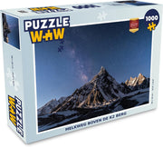 Puzzel 1000 stukjes volwassenen K2 berg 1000 stukjes - Melkweg boven de K2 berg  - PuzzleWow heeft +100000 puzzels