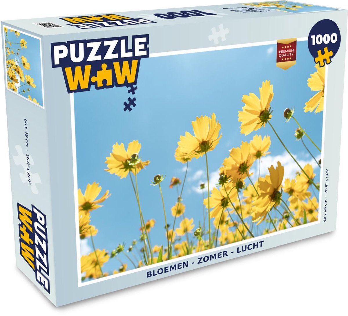 Puzzel - Puzzel 1000 stukjes volwassenen - Bloemen - Zomer - Lucht - Legpuzzel