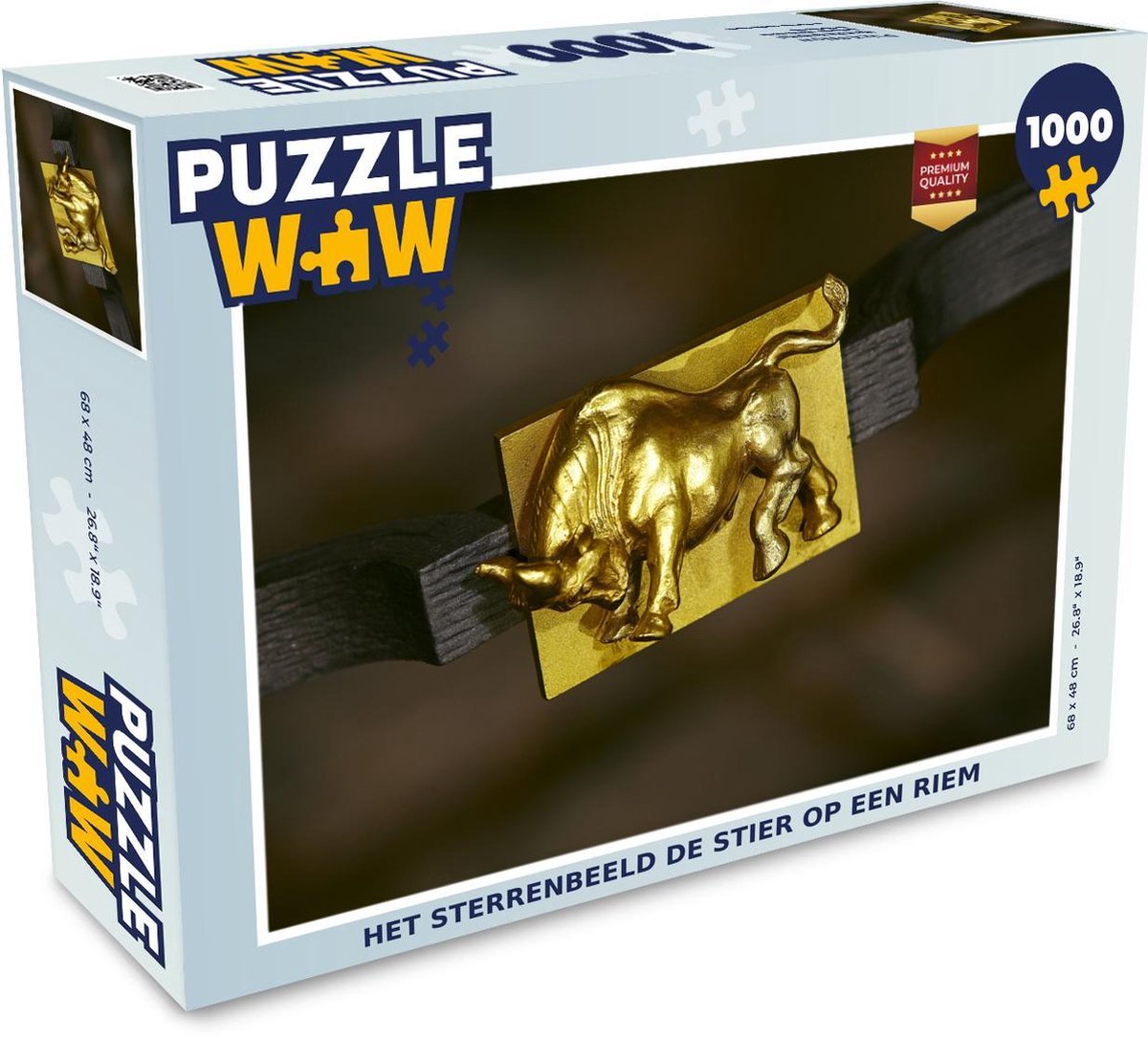 Puzzel 1000 stukjes volwassenen Stier sterrenbeeld 1000 stukjes - Het sterrenbeeld de stier op een riem  - PuzzleWow heeft +100000 puzzels