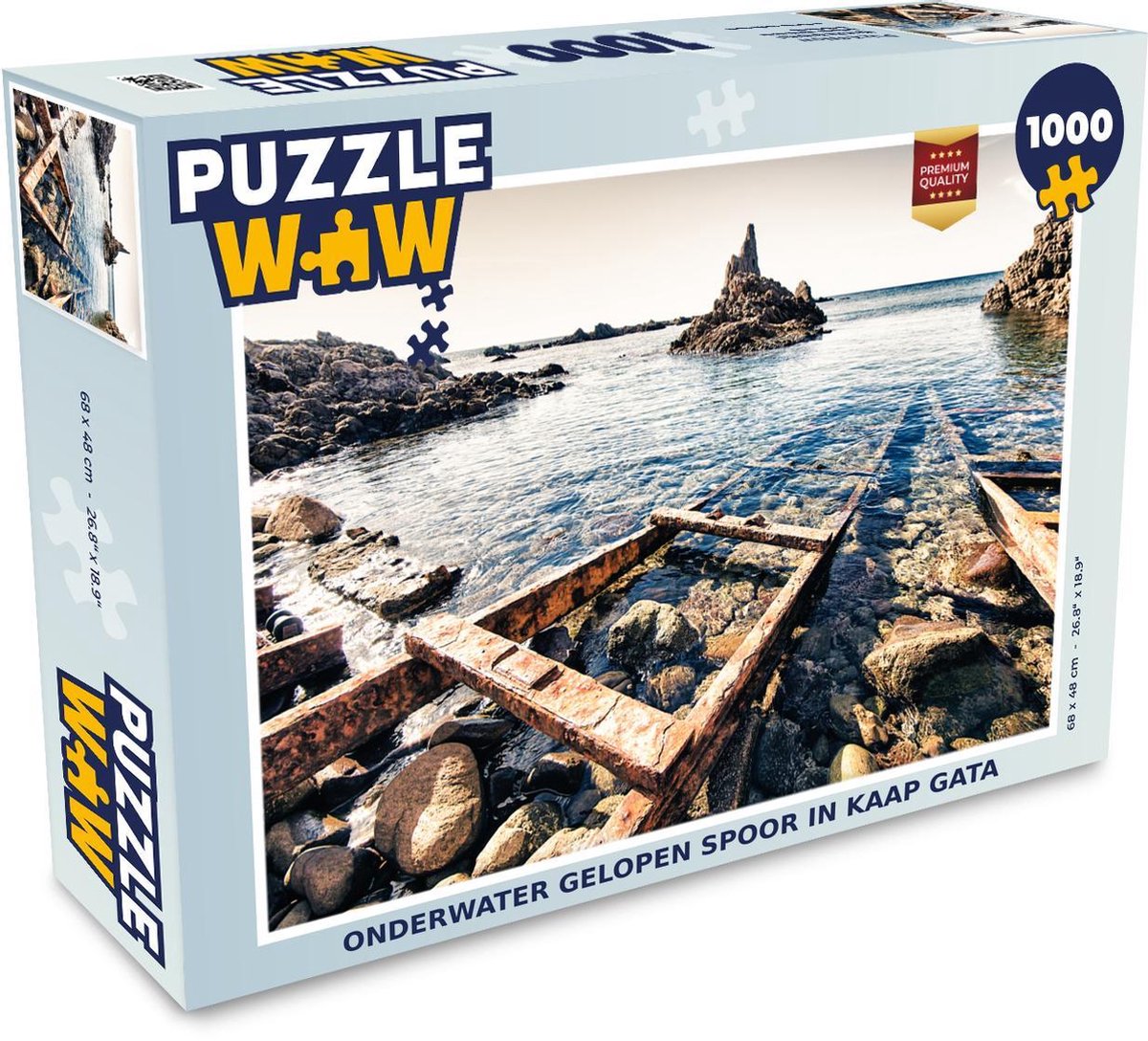 Puzzel 1000 stukjes volwassenen Kaap Gata 1000 stukjes - Onderwater gelopen spoor in Kaap Gata  - PuzzleWow heeft +100000 puzzels