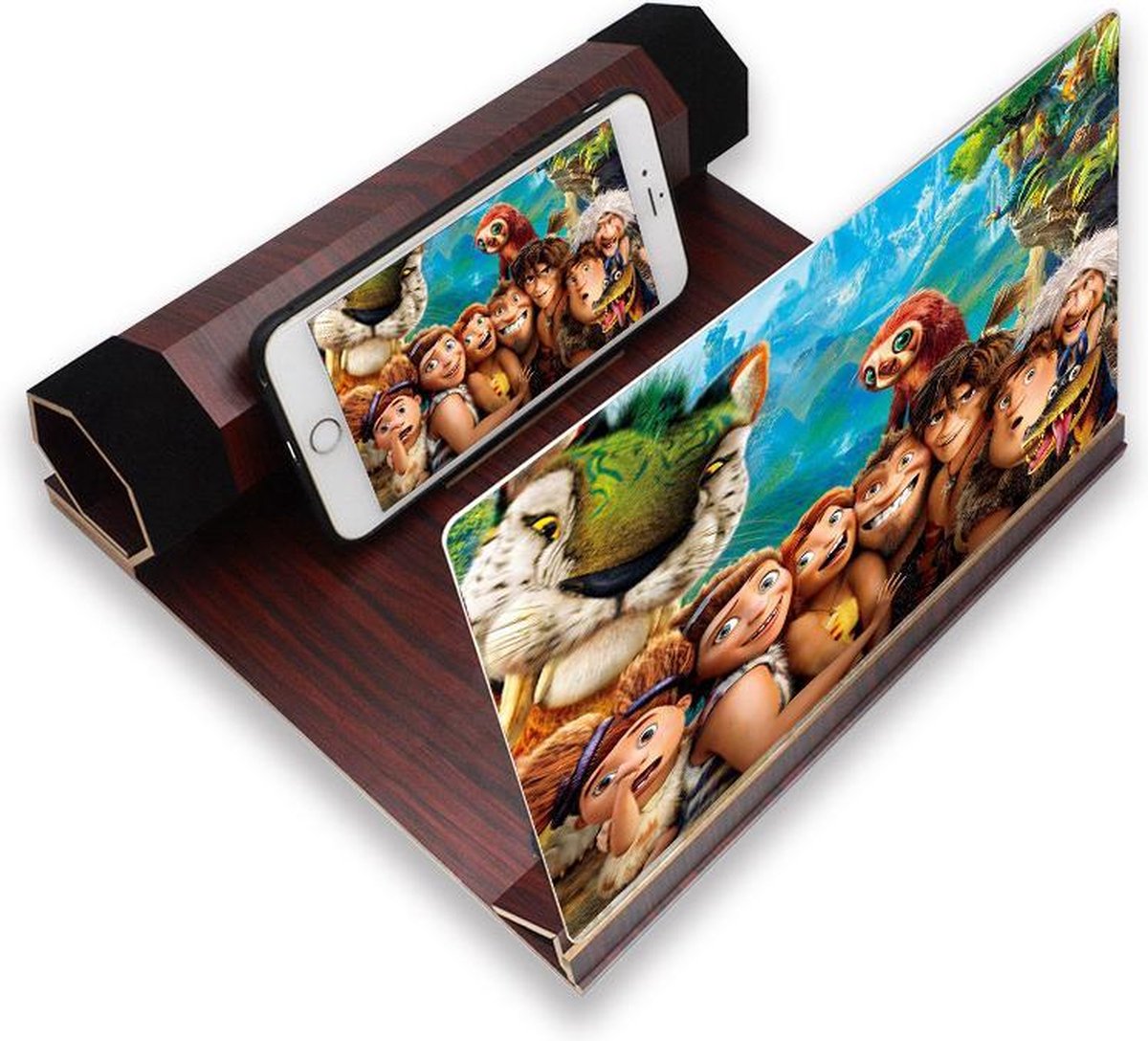 Projectieschermen - Schermvergroter Smartphone - Beeldscherm Vergroter HD -Vergrootglas - Bruin