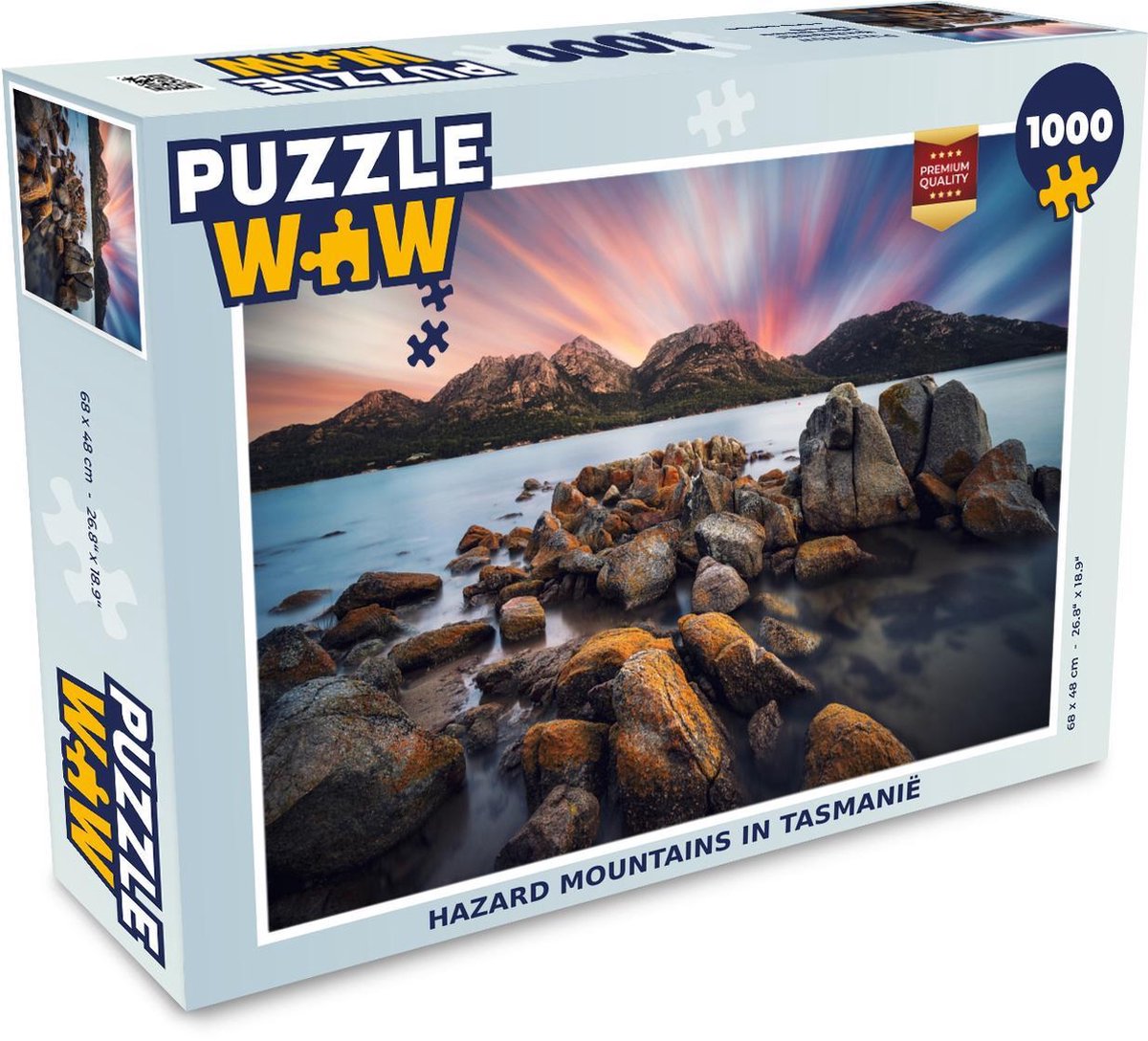 Puzzel 1000 stukjes volwassenen Tasmanië  1000 stukjes - Hazard Mountains in Tasmanië puzzel 1000 stukjes  - PuzzleWow heeft +100000 puzzels