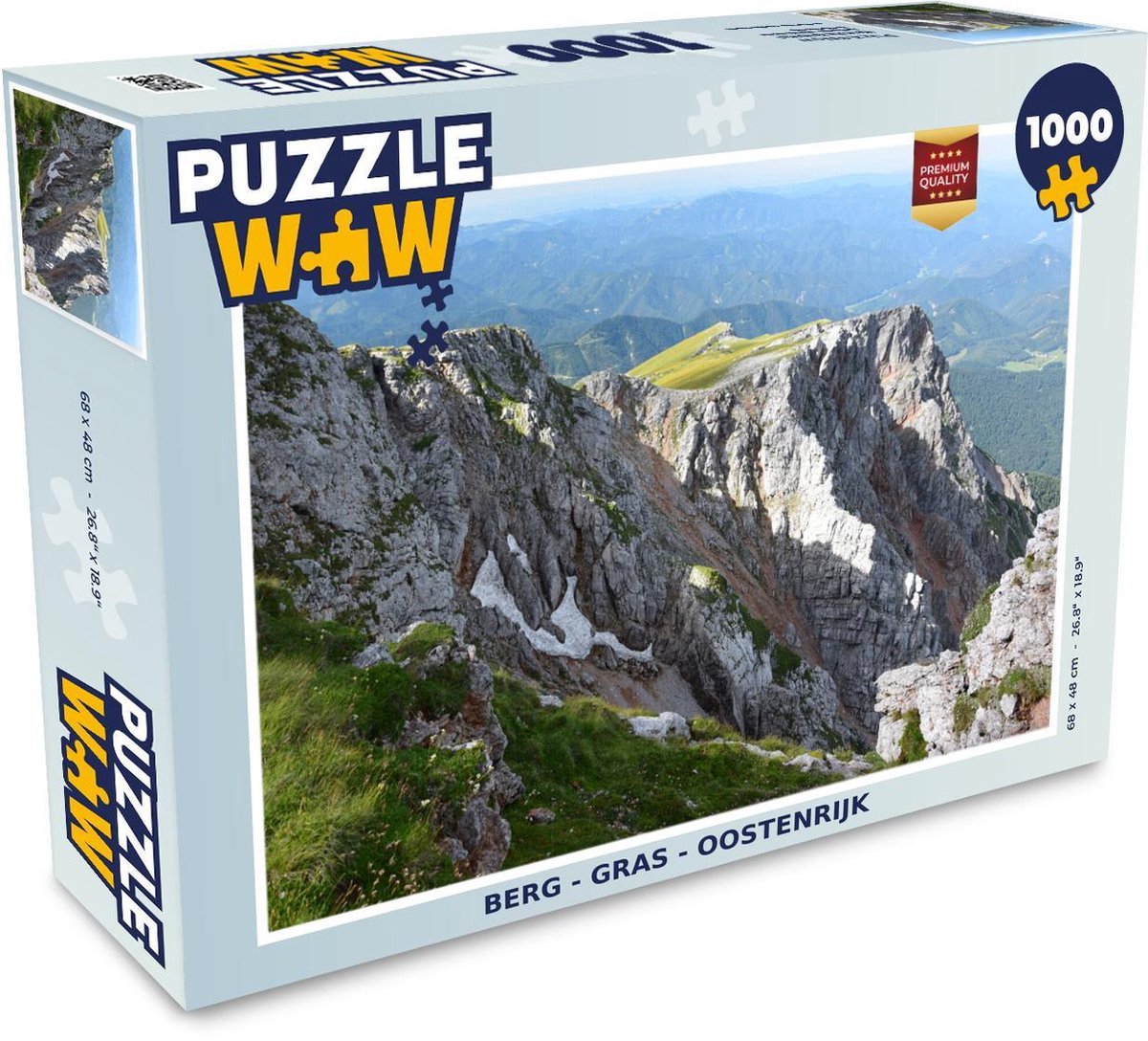 Puzzel - Puzzel 1000 stukjes volwassenen - Berg - Gras - Oostenrijk - Legpuzzel
