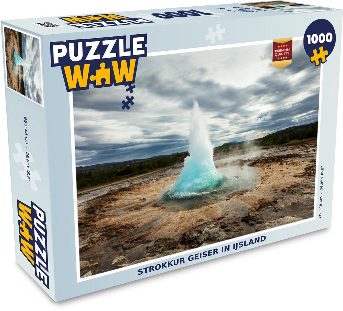 Puzzel 1000 stukjes volwassenen Strokkur 1000 stukjes - Strokkur geiser in IJsland puzzel 1000 stukjes  - PuzzleWow heeft +100000 puzzels