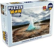 Puzzel 1000 stukjes volwassenen Strokkur 1000 stukjes - Strokkur geiser in IJsland puzzel 1000 stukjes  - PuzzleWow heeft +100000 puzzels