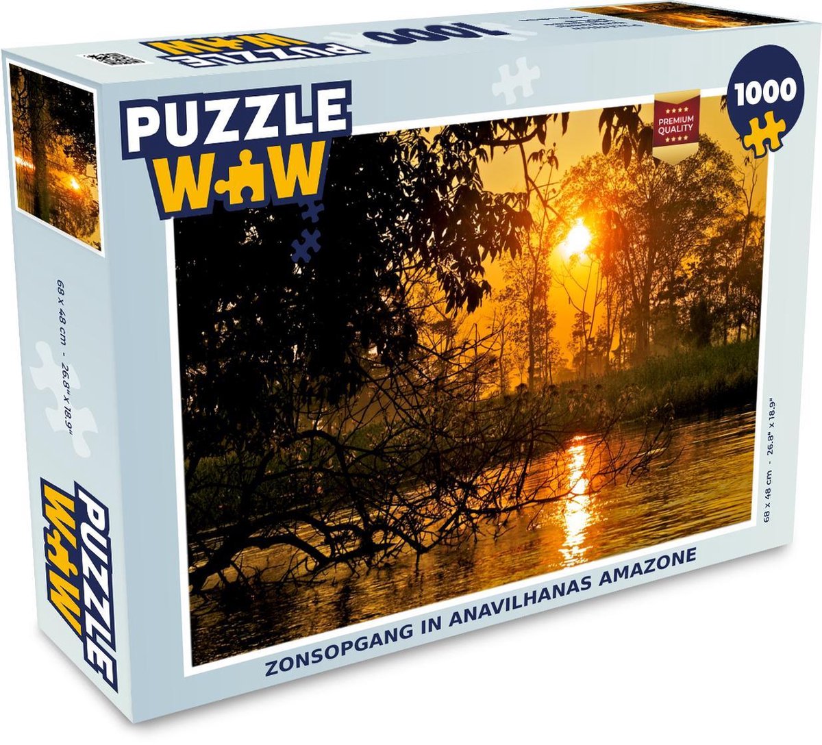 Puzzel 1000 stukjes volwassenen Amazone 1000 stukjes - Zonsopgang in Anavilhanas amazone  - PuzzleWow heeft +100000 puzzels