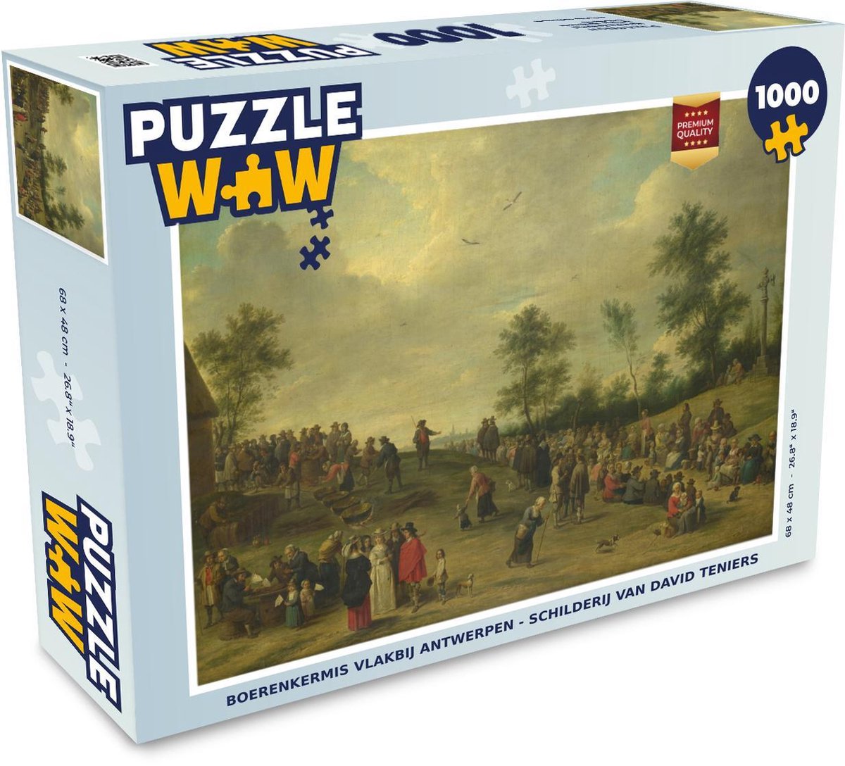Puzzel 1000 stukjes volwassenen David Tenier 1000 stukjes - Boerenkermis vlakbij Antwerpen - schilderij van David Teniers puzzel 1000 stukjes  - PuzzleWow heeft +100000 puzzels