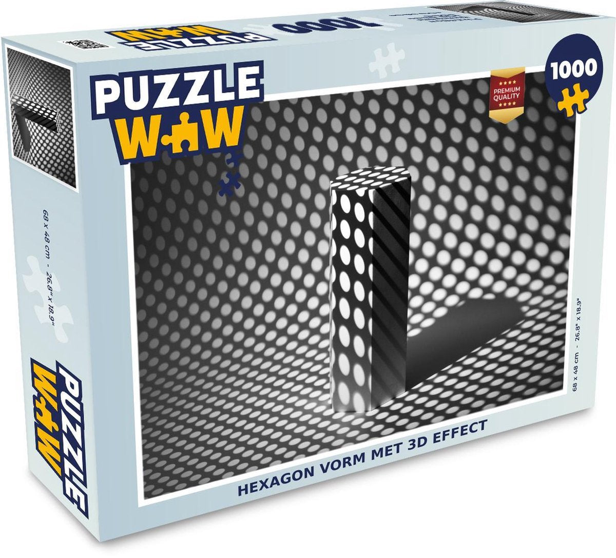 Puzzel 1000 stukjes volwassenen Hypnose 1000 stukjes - Hexagon vorm met 3D effect  - PuzzleWow heeft +100000 puzzels