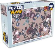 Puzzel - Puzzel 1000 stukjes volwassenen - Bloemen - Licht - Rozen - Legpuzzel