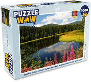 Puzzel 1000 stukjes volwassenen Zwarte Woud 1000 stukjes - Zwarte Woud in Duitsland met een blauwe hemel en wolken  - PuzzleWow heeft +100000 puzzels