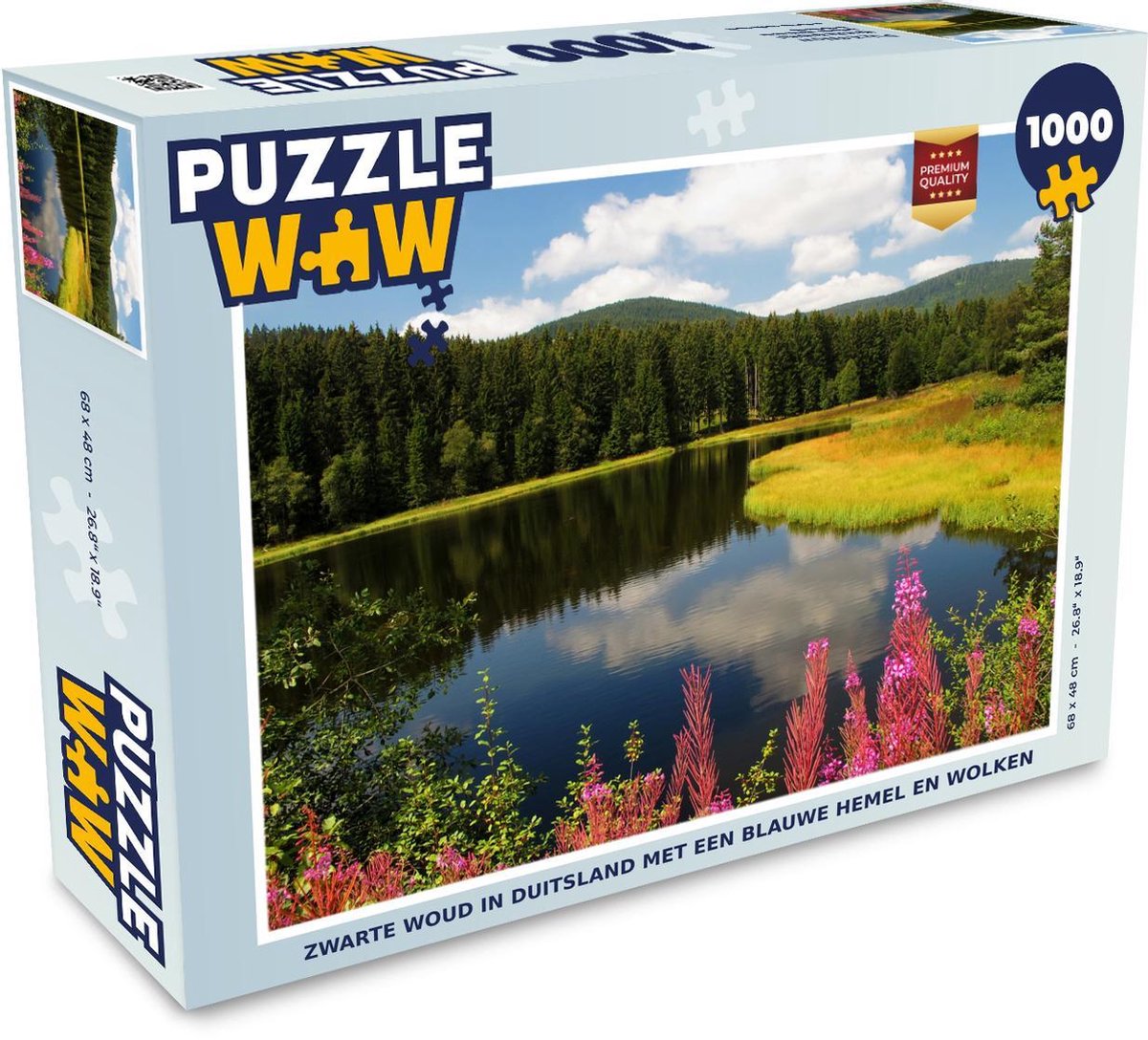 Puzzel 1000 stukjes volwassenen Zwarte Woud 1000 stukjes - Zwarte Woud in Duitsland met een blauwe hemel en wolken  - PuzzleWow heeft +100000 puzzels