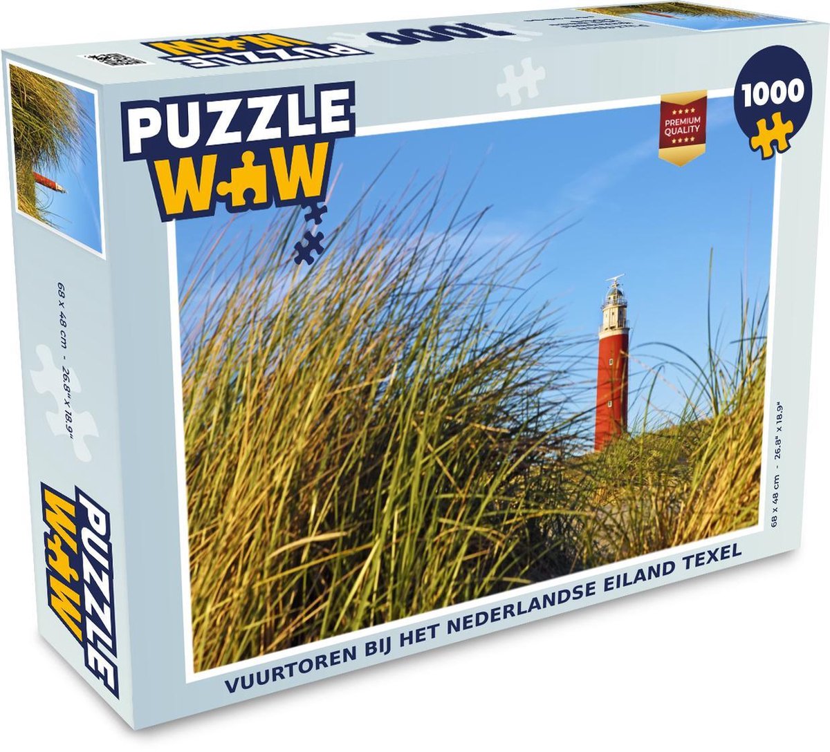 Puzzel Texel 1000 stukjes - Vuurtoren bij het Nederlandse eiland Texel
