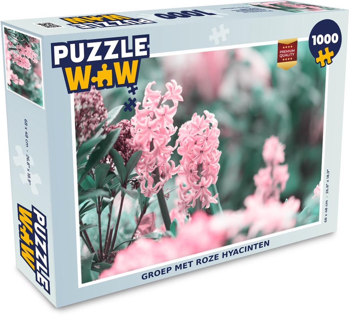 Puzzel 1000 stukjes volwassenen Hyacint  1000 stukjes - Groep met roze hyacinten puzzel 1000 stukjes  - PuzzleWow heeft +100000 puzzels