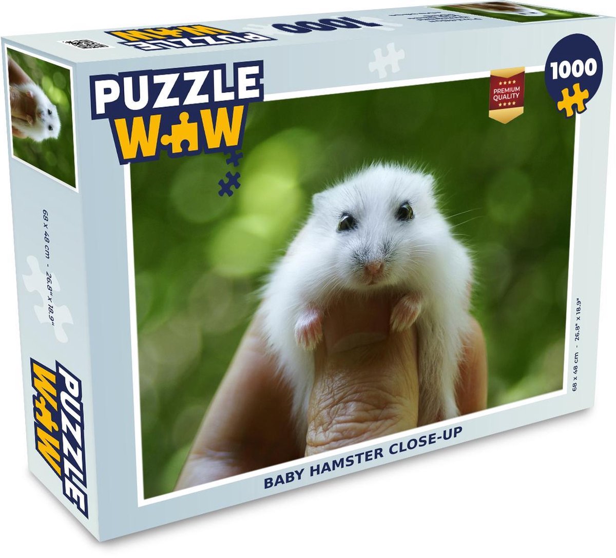 Puzzel 1000 stukjes volwassenen Baby hamster 1000 stukjes - Baby hamster close-up  - PuzzleWow heeft +100000 puzzels