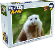 Puzzel 1000 stukjes volwassenen Baby hamster 1000 stukjes - Baby hamster close-up  - PuzzleWow heeft +100000 puzzels