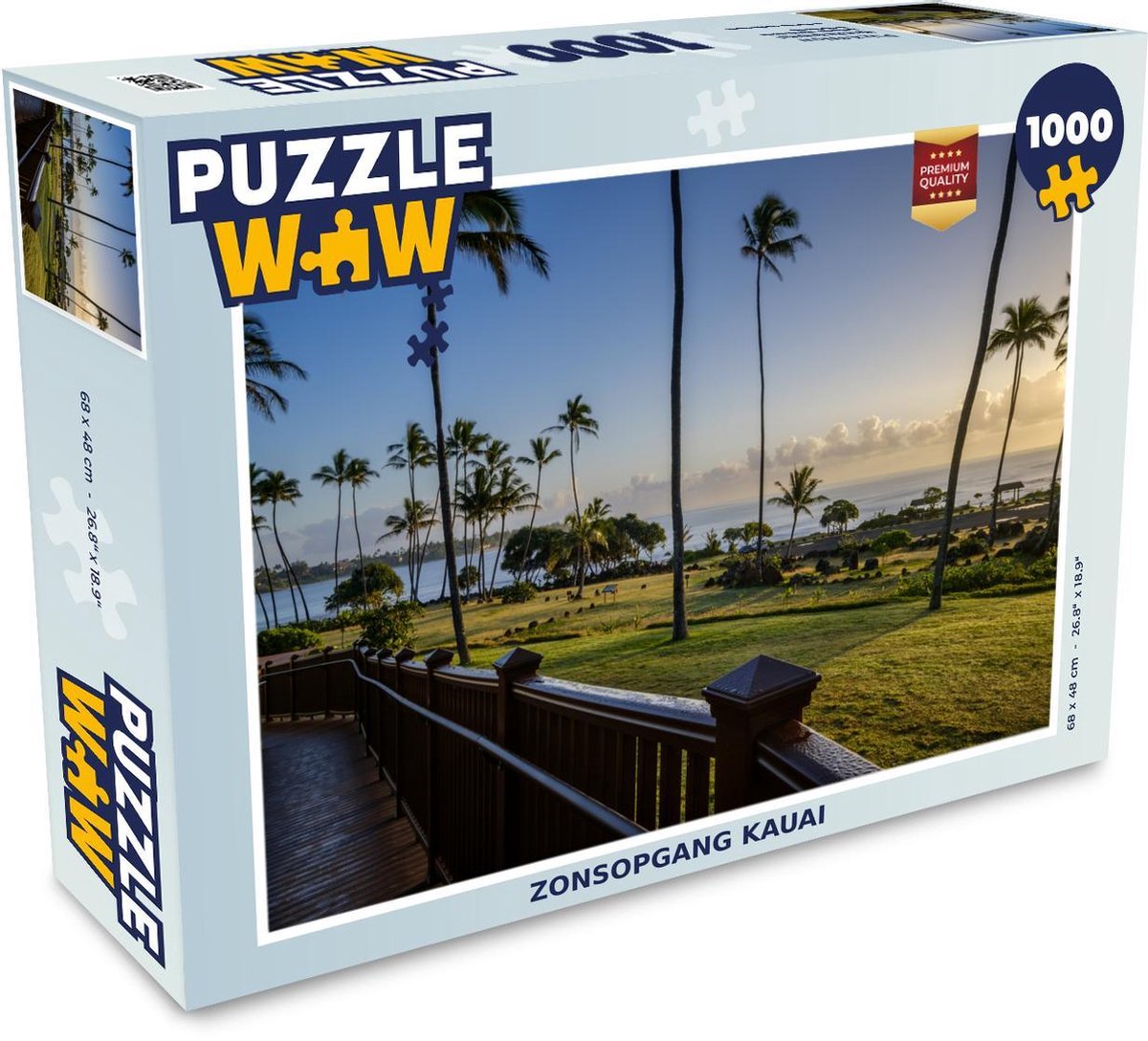 Puzzel 1000 stukjes volwassenen Oceanie 1000 stukjes - Zonsopgang Kauai  - PuzzleWow heeft +100000 puzzels